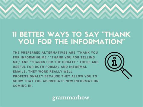 10 Professional Ways to Say “Thank You for the Information”.